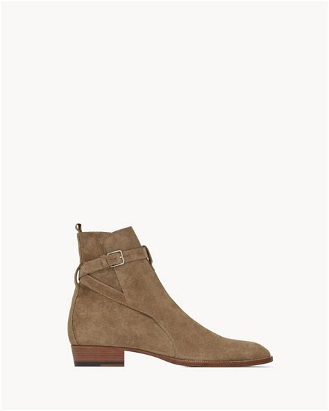 ysl jodhpur boots grey|saint laurent ysl boots.